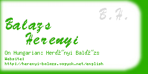balazs herenyi business card